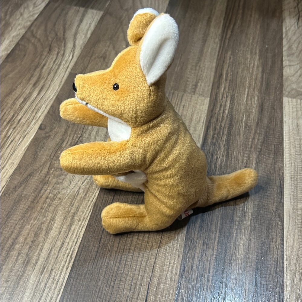 Plush Kangaroo with Joey Stuffed Animal - Golden Tan and Cream - Picture 2 of 7